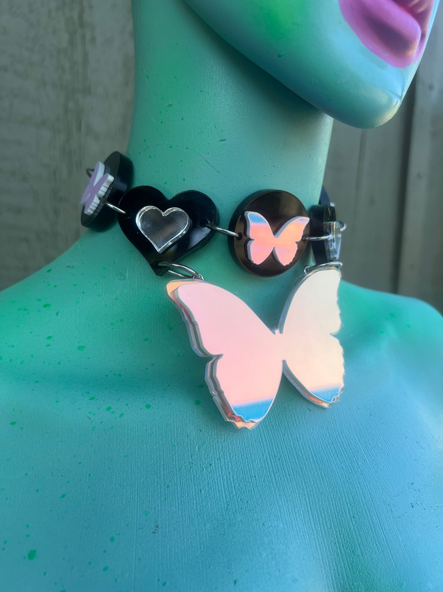 Gothic Fairy butterfly collar 🦋 choker (uv reactive)