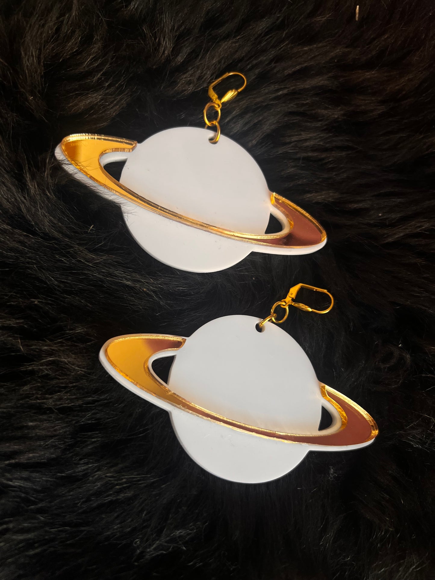 Golden goddess Saturn Earrings