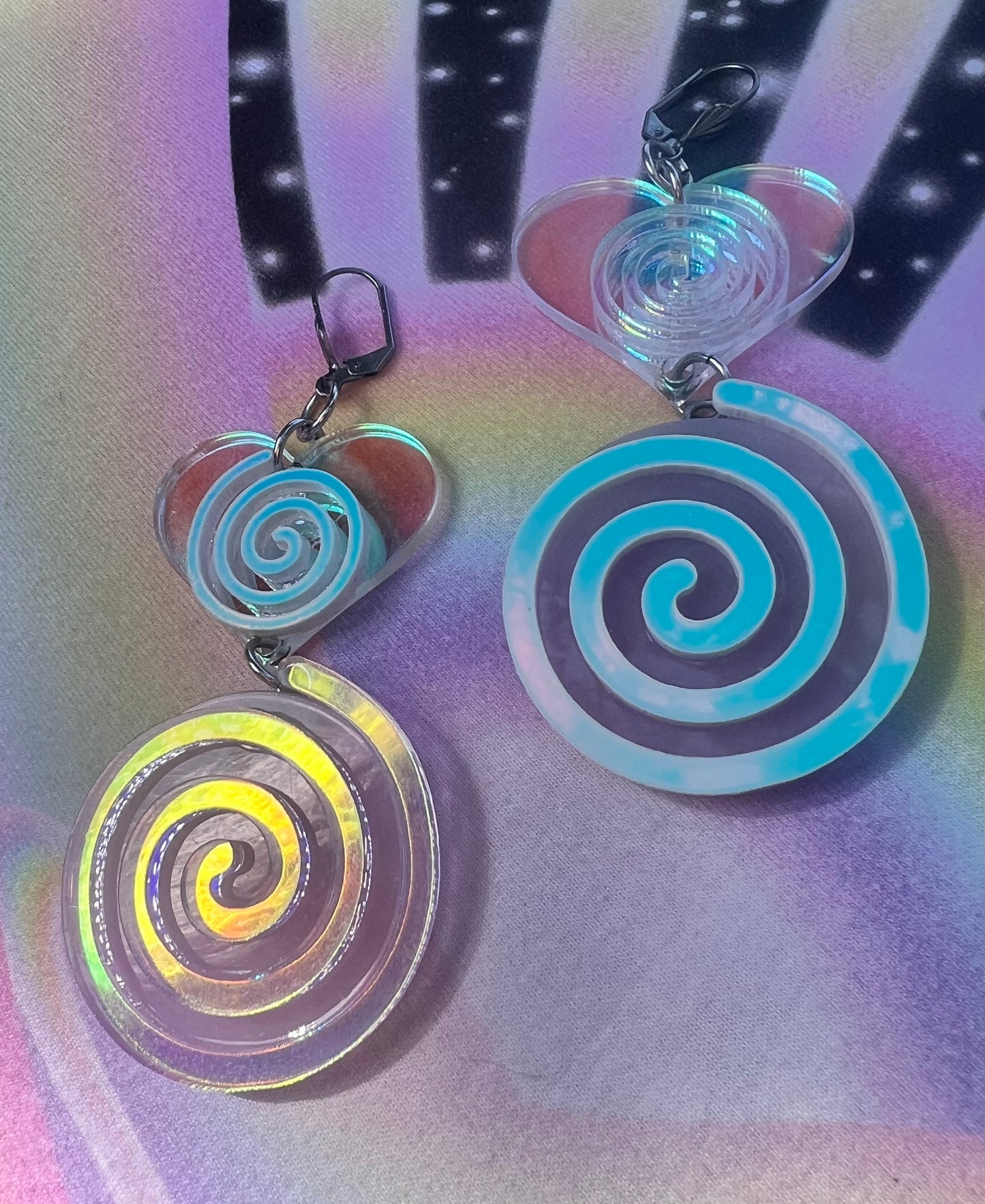 Vortex love portal drip Earrings 🩷🌀
