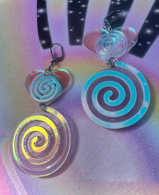 Vortex love portal drip Earrings 🩷🌀