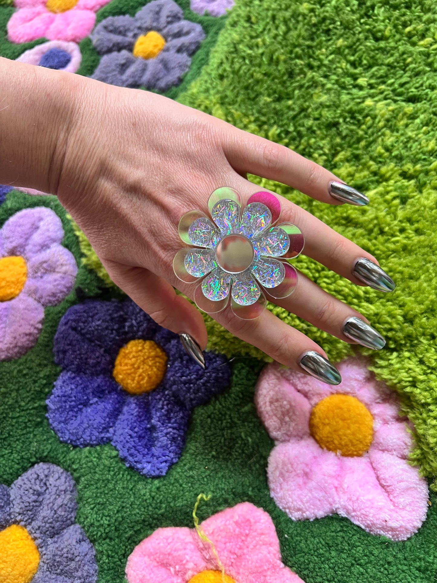 Angel🪽double Flower Power Ring 🌸⭐️