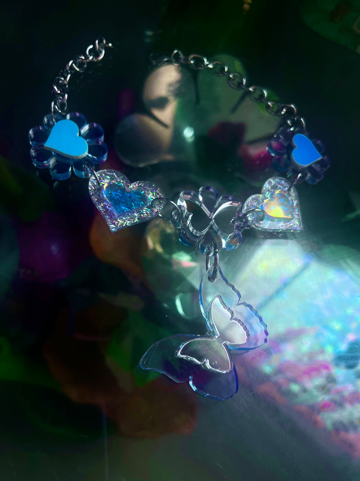 Icy butterfly drip collar 🦋 choker (uv reactive & double sided)