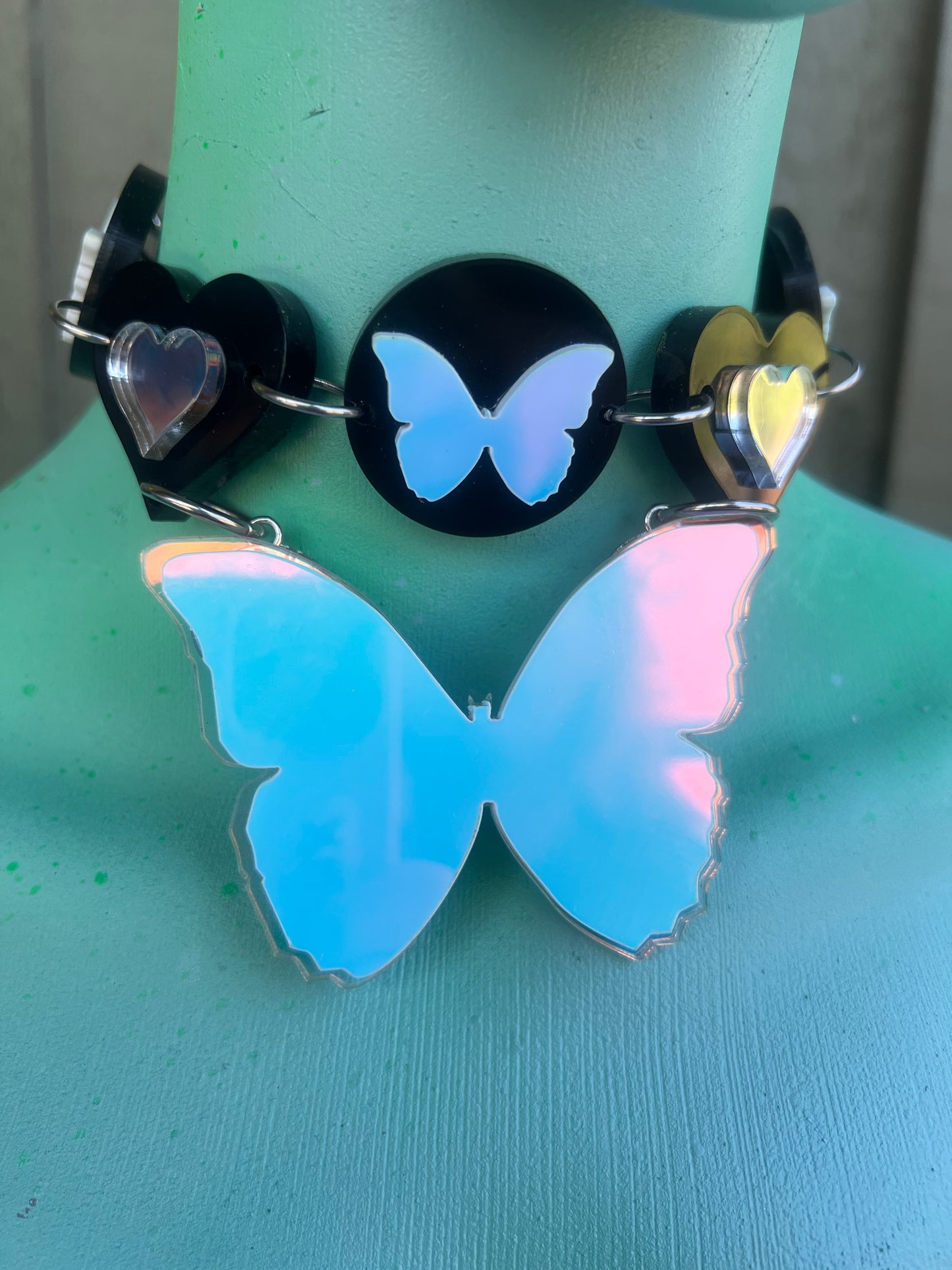 Gothic Fairy butterfly collar 🦋 choker (uv reactive)