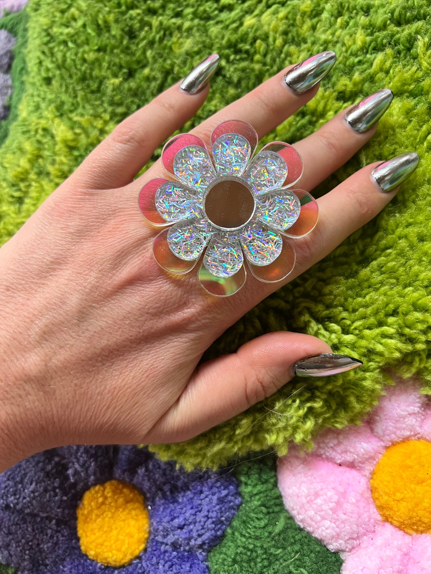 Angel🪽double Flower Power Ring 🌸⭐️