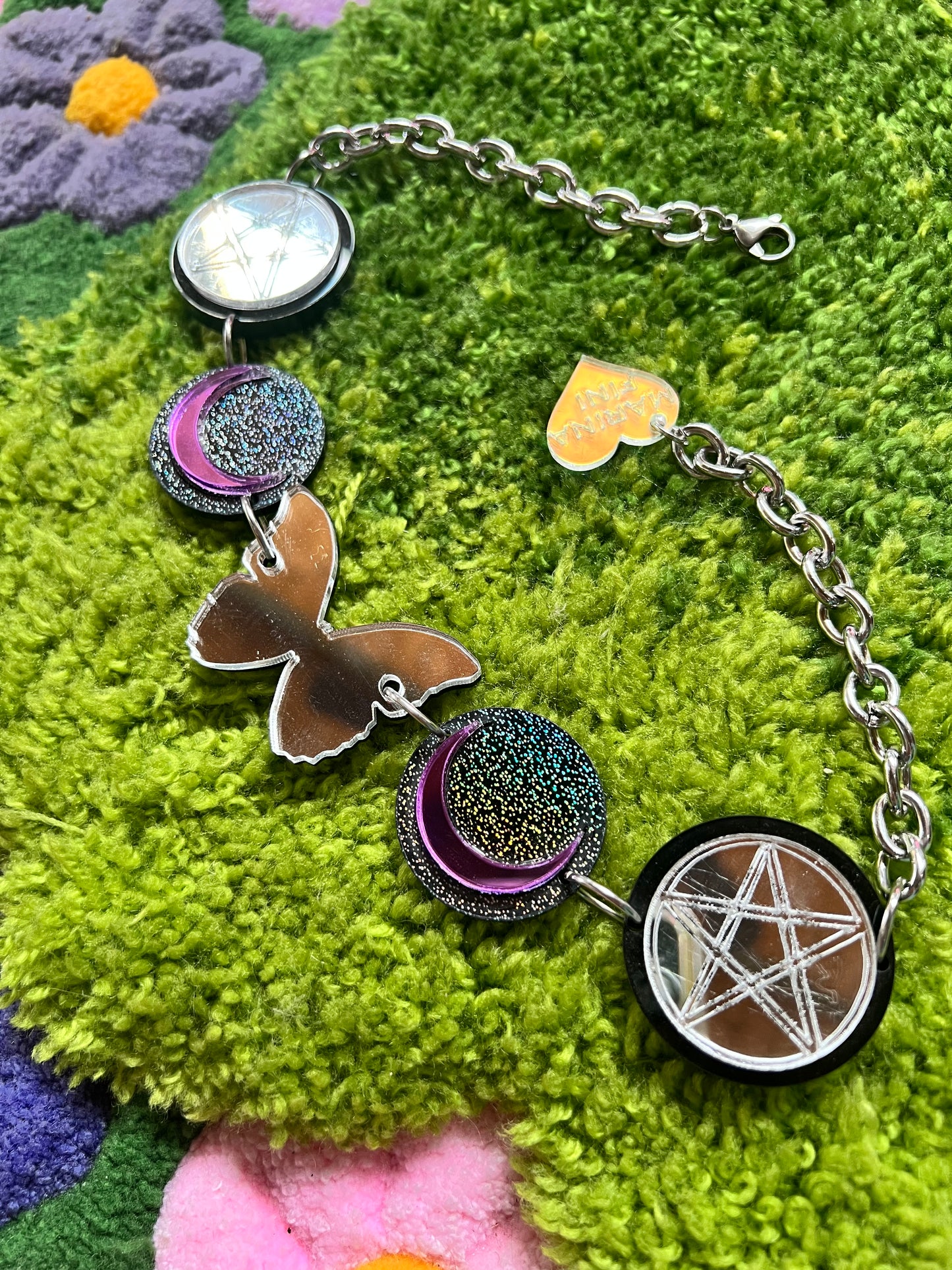 Witchy Butterfly Pentacle Choker 🦋💜🔮