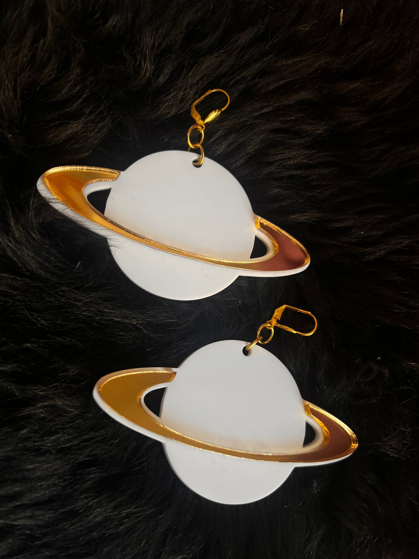 Golden goddess Saturn Earrings