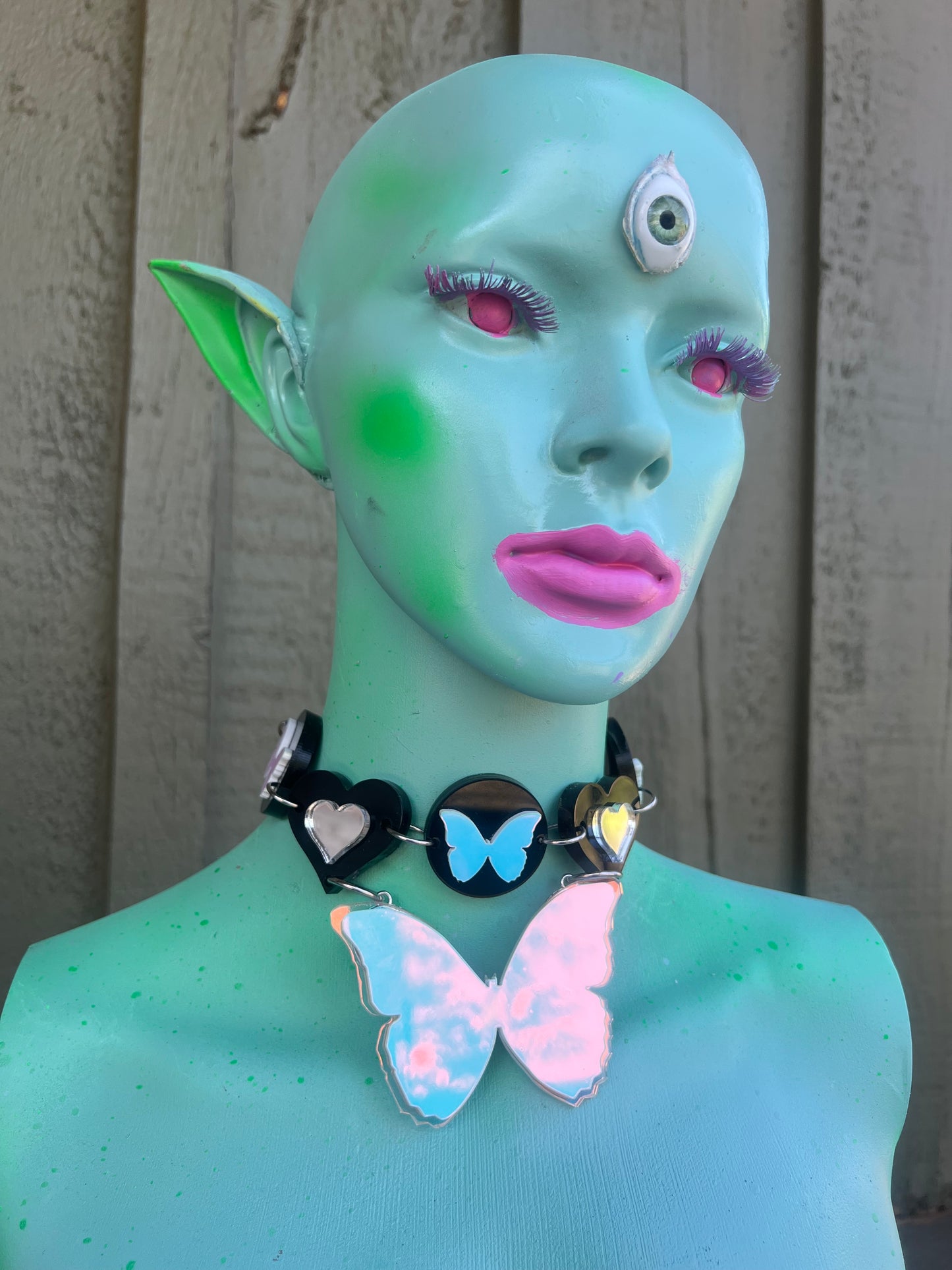 Gothic Fairy butterfly collar 🦋 choker (uv reactive)