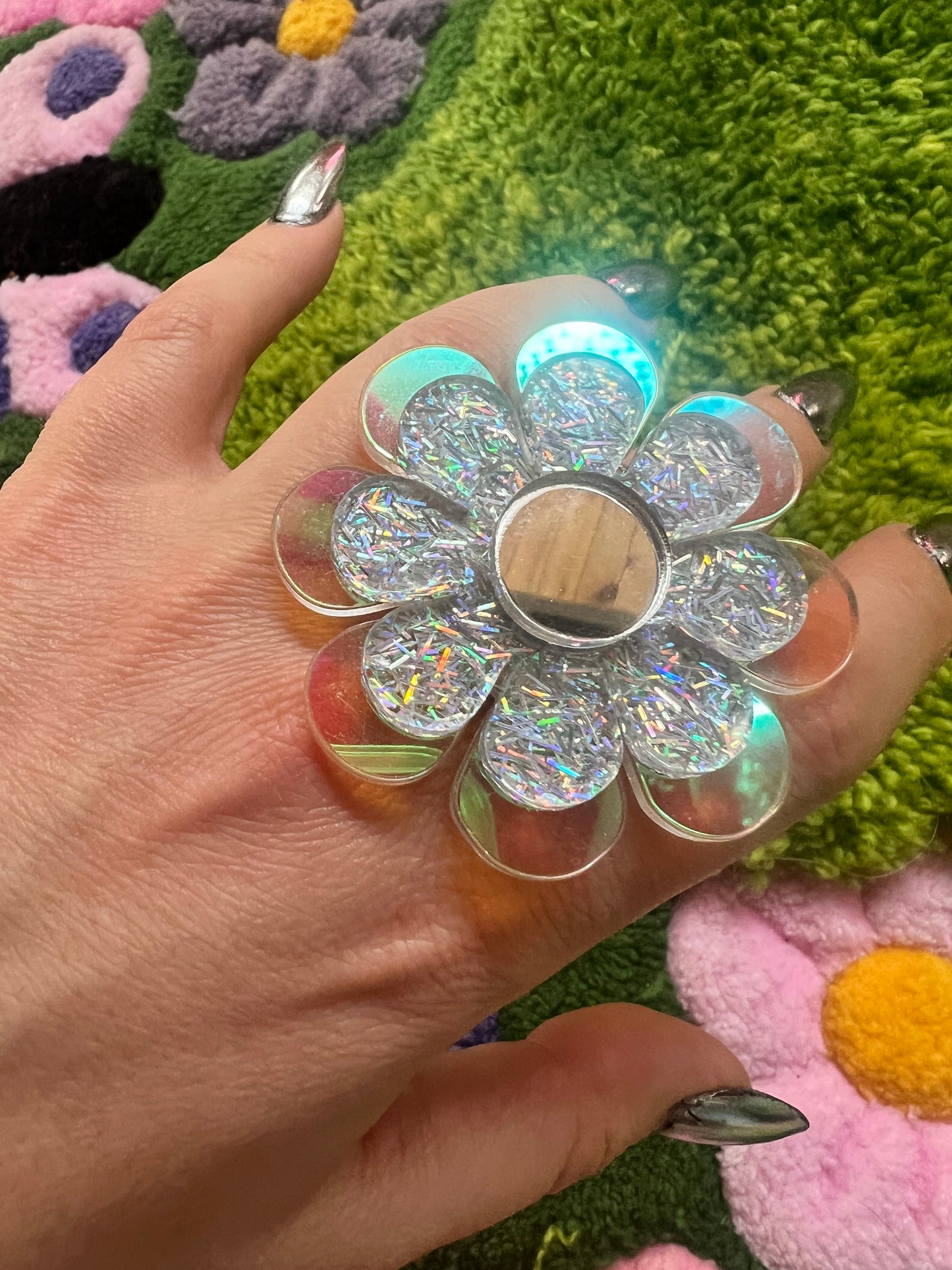 Angel🪽double Flower Power Ring 🌸⭐️