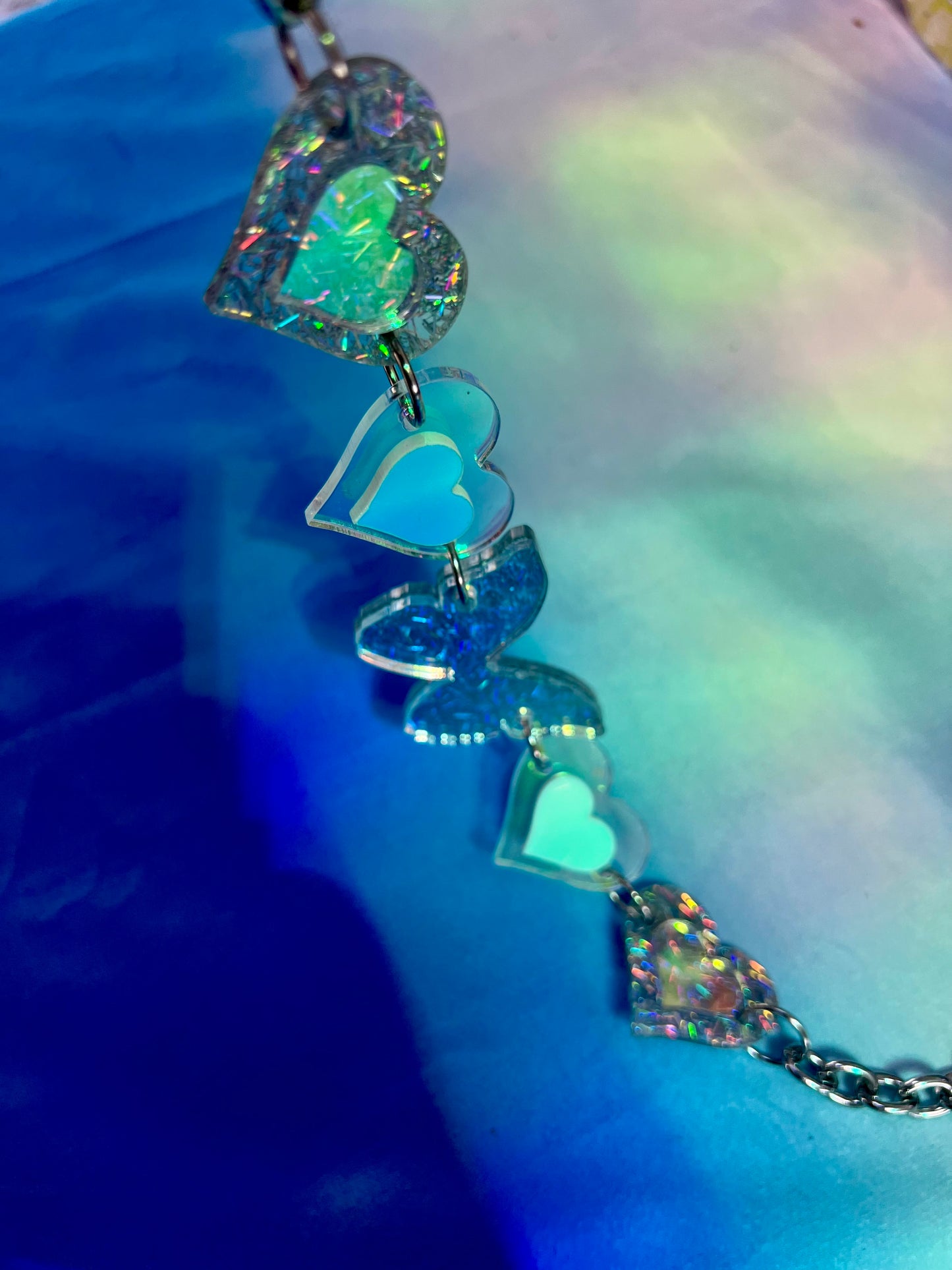 Holographic goddess Butterfly Choker 🦋🩷🪽