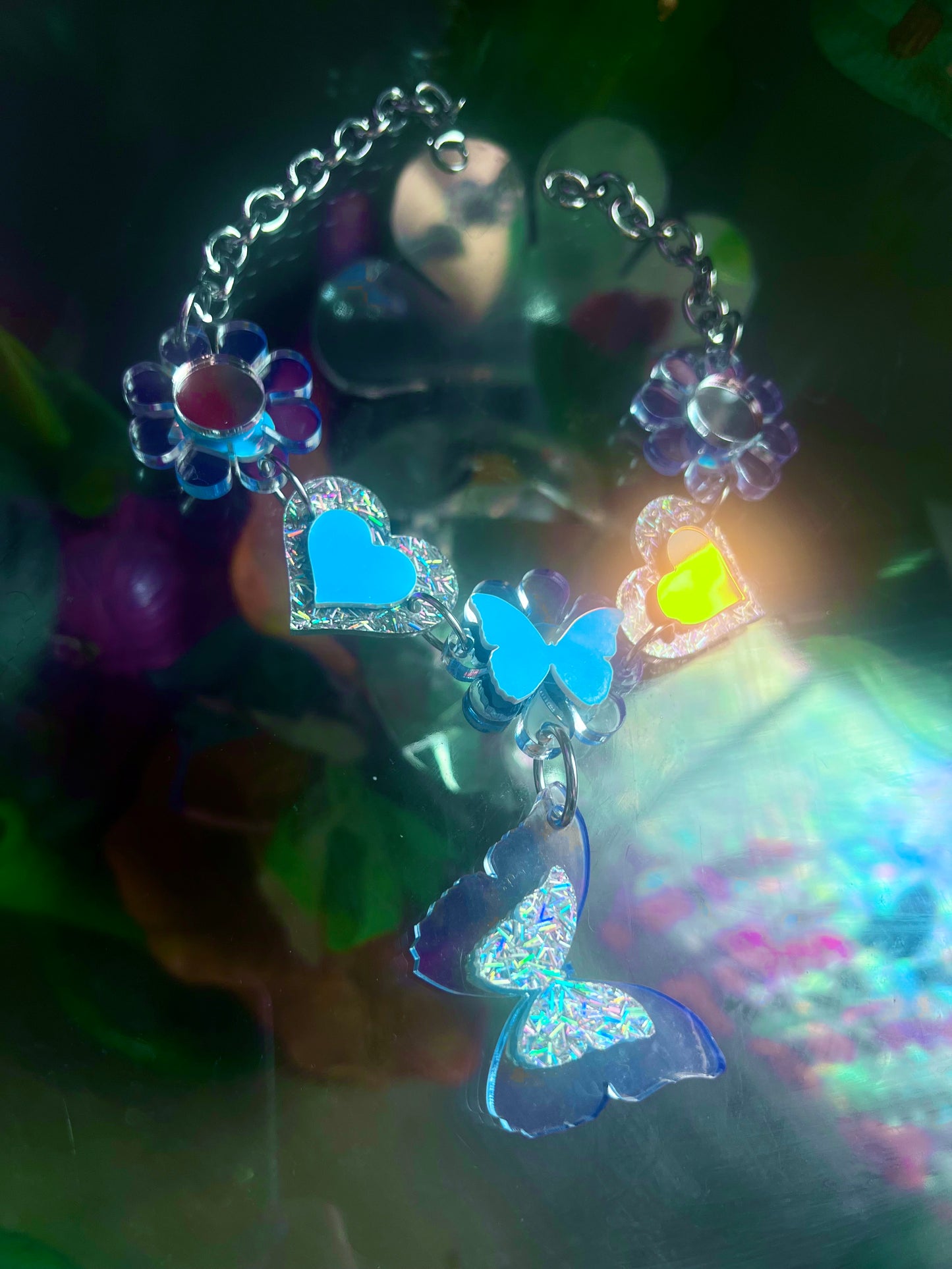 Icy butterfly drip collar 🦋 choker (uv reactive & double sided)