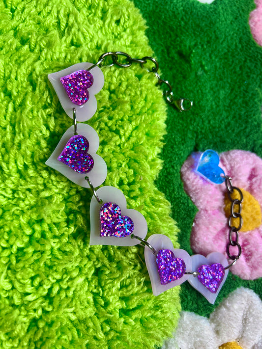 Lavender dreams Heart Love Choker 💜