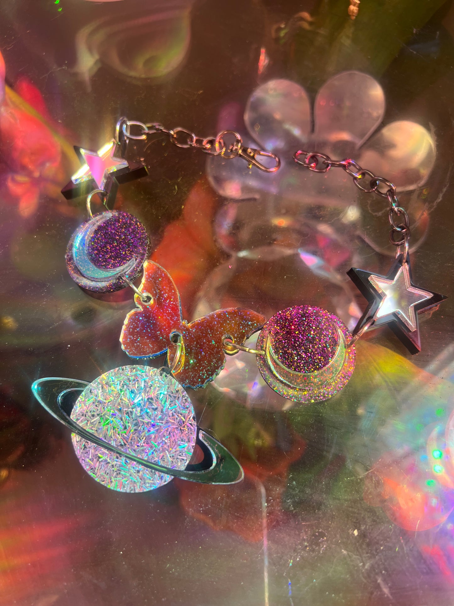 Take me to ✨Space Love Saturn Drip choker 🩷🛸 one of a kind