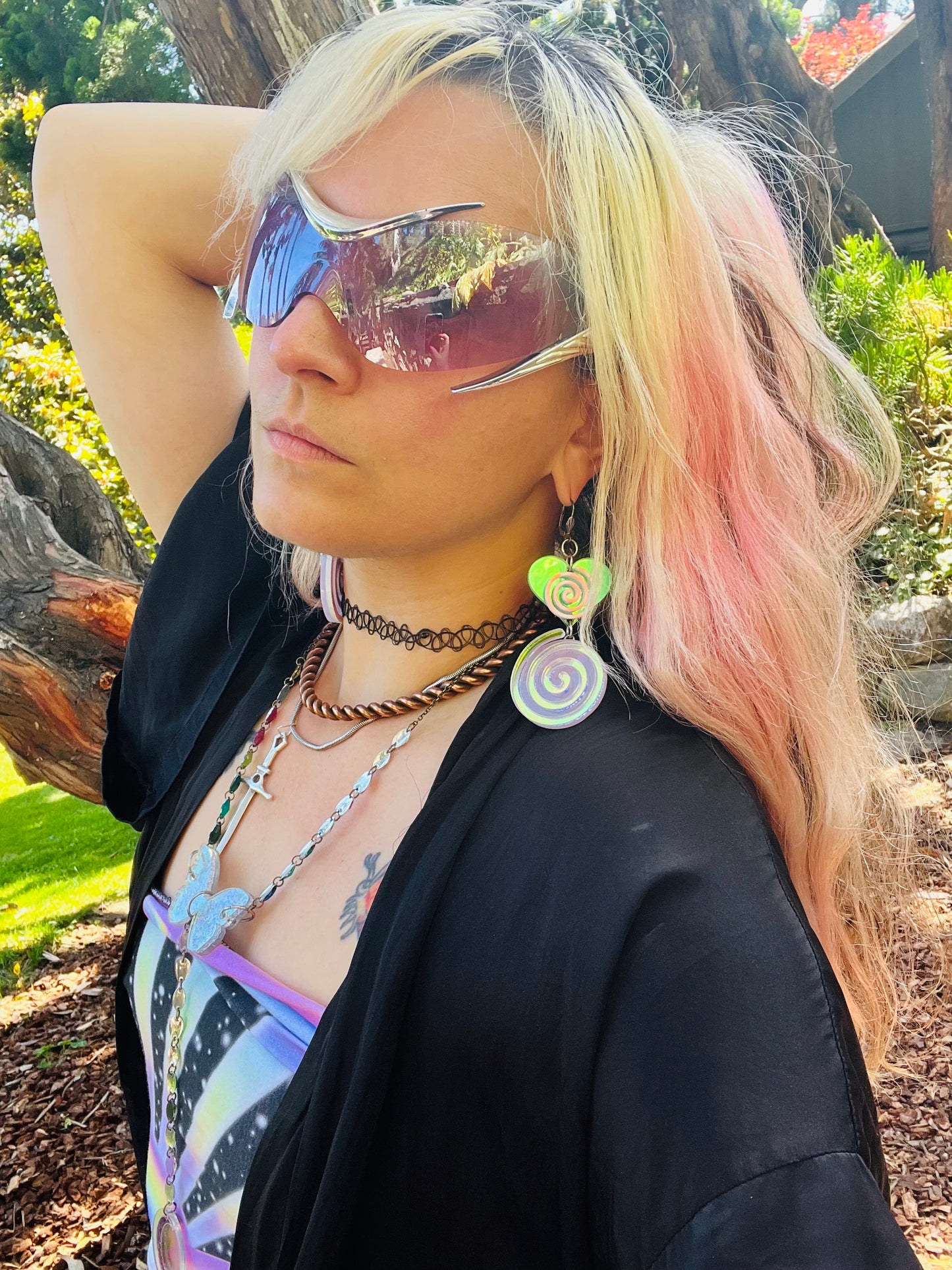 Vortex love portal drip Earrings 🩷🌀