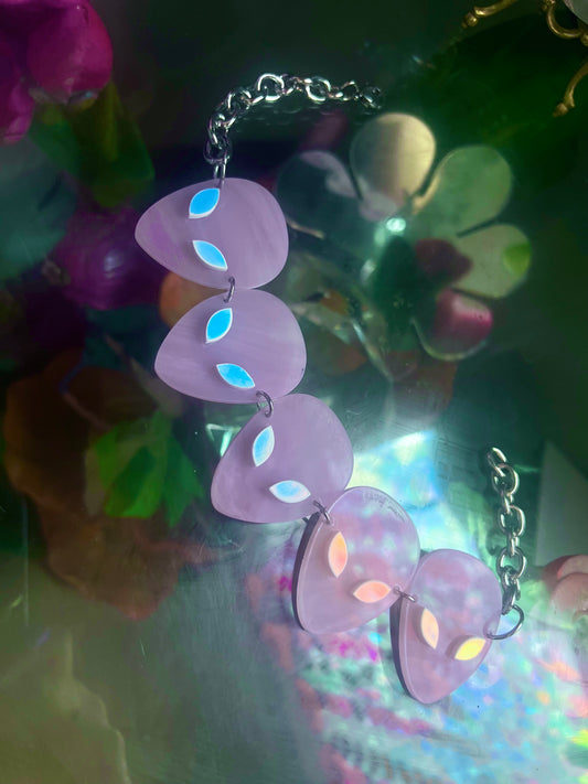 Alien goddess lavender Holographic Choker