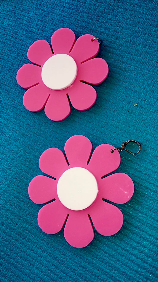 Baby Pink Flower Power Earrings