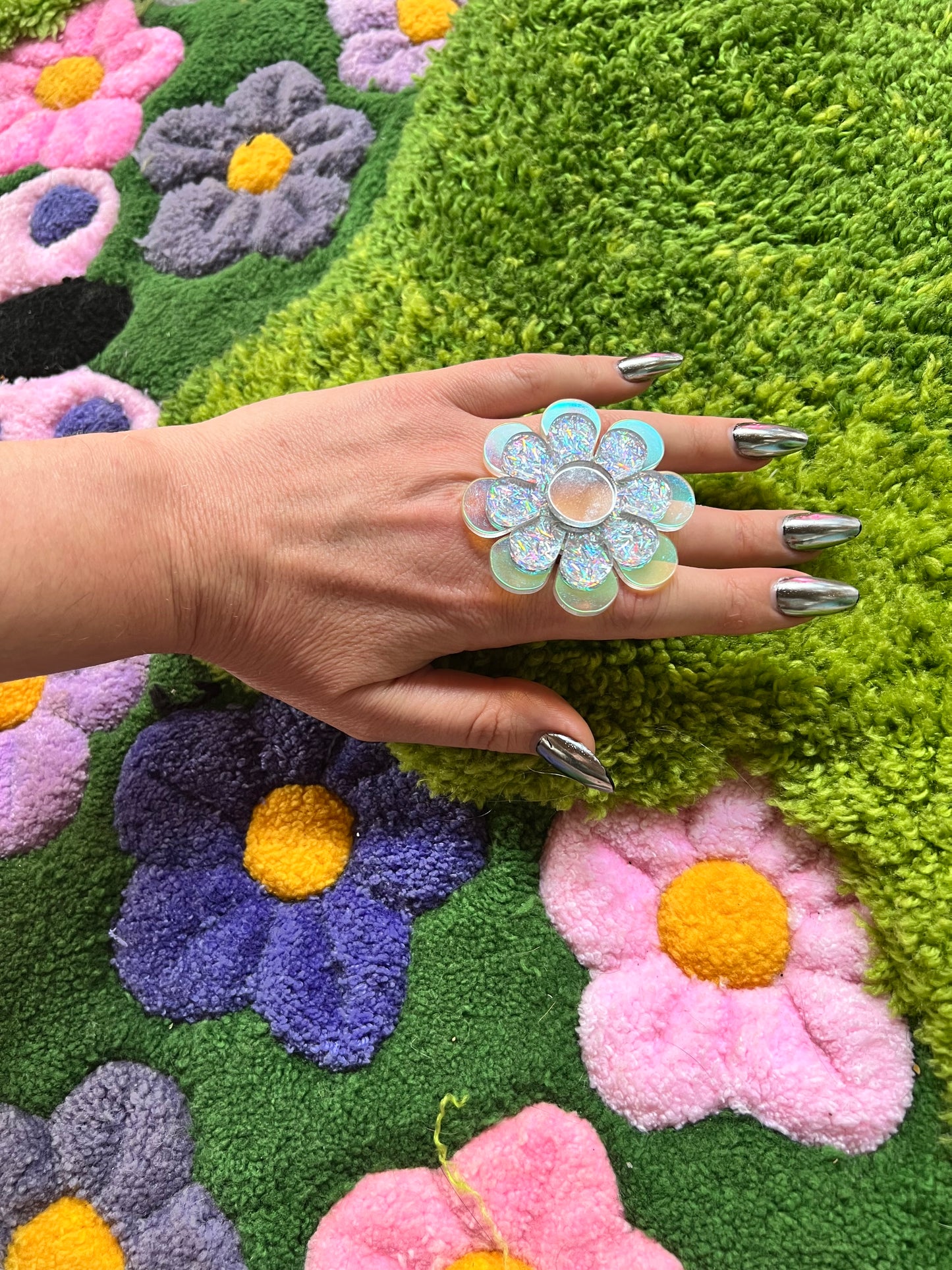 Angel🪽double Flower Power Ring 🌸⭐️