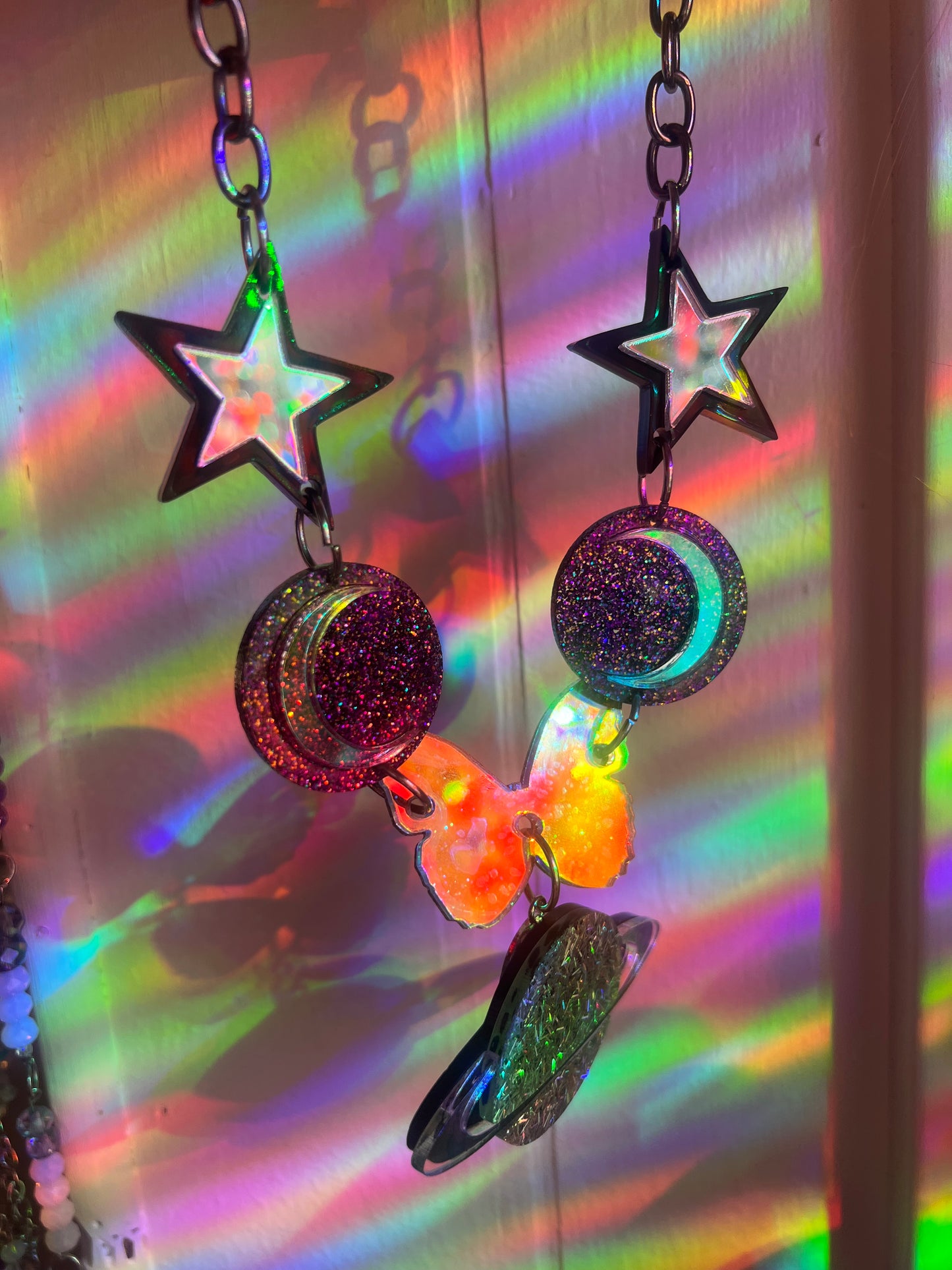 Take me to ✨Space Love Saturn Drip choker 🩷🛸 one of a kind