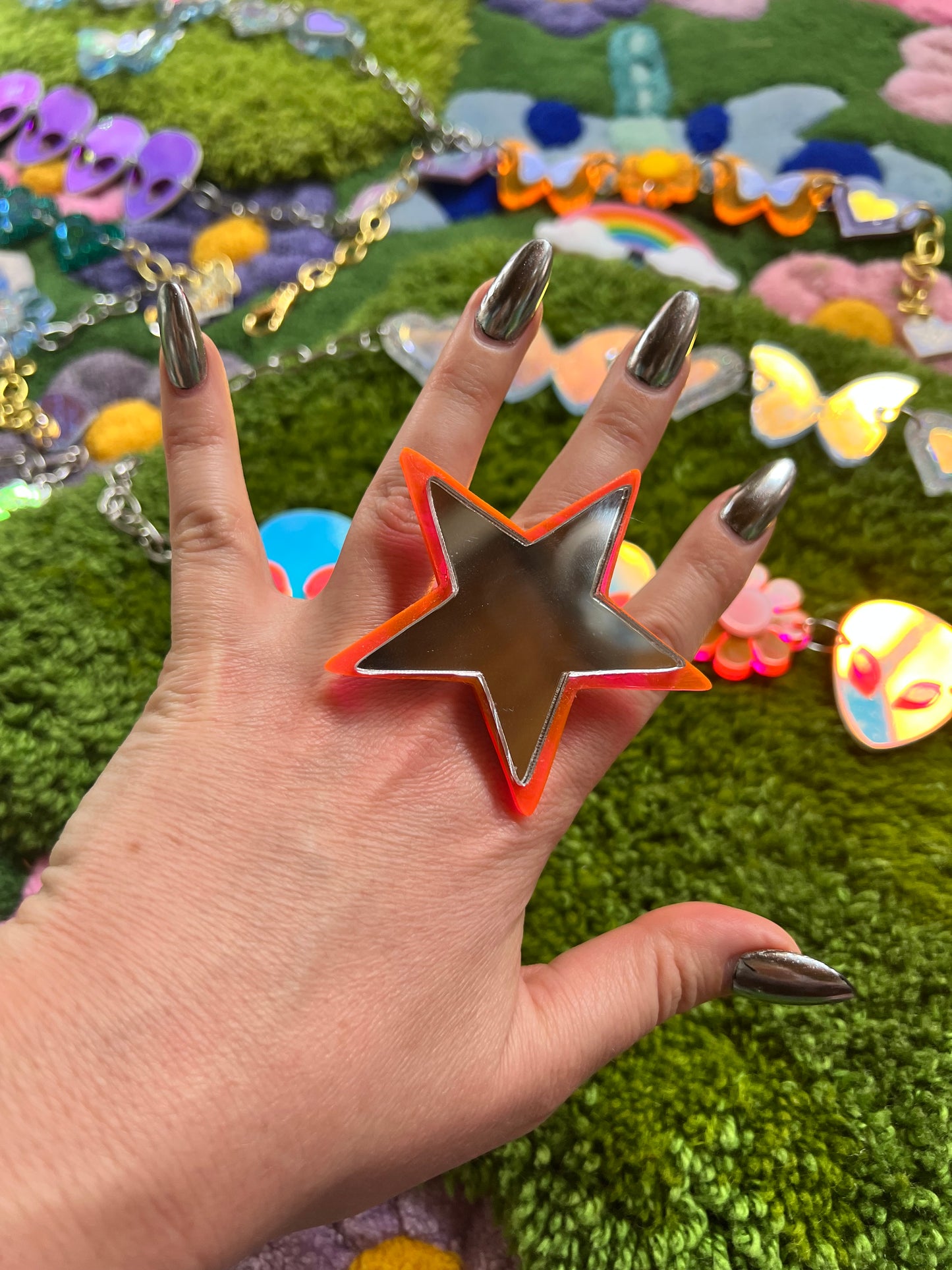 Neon Space Barbie 🩷⭐️🩷 Star Ring