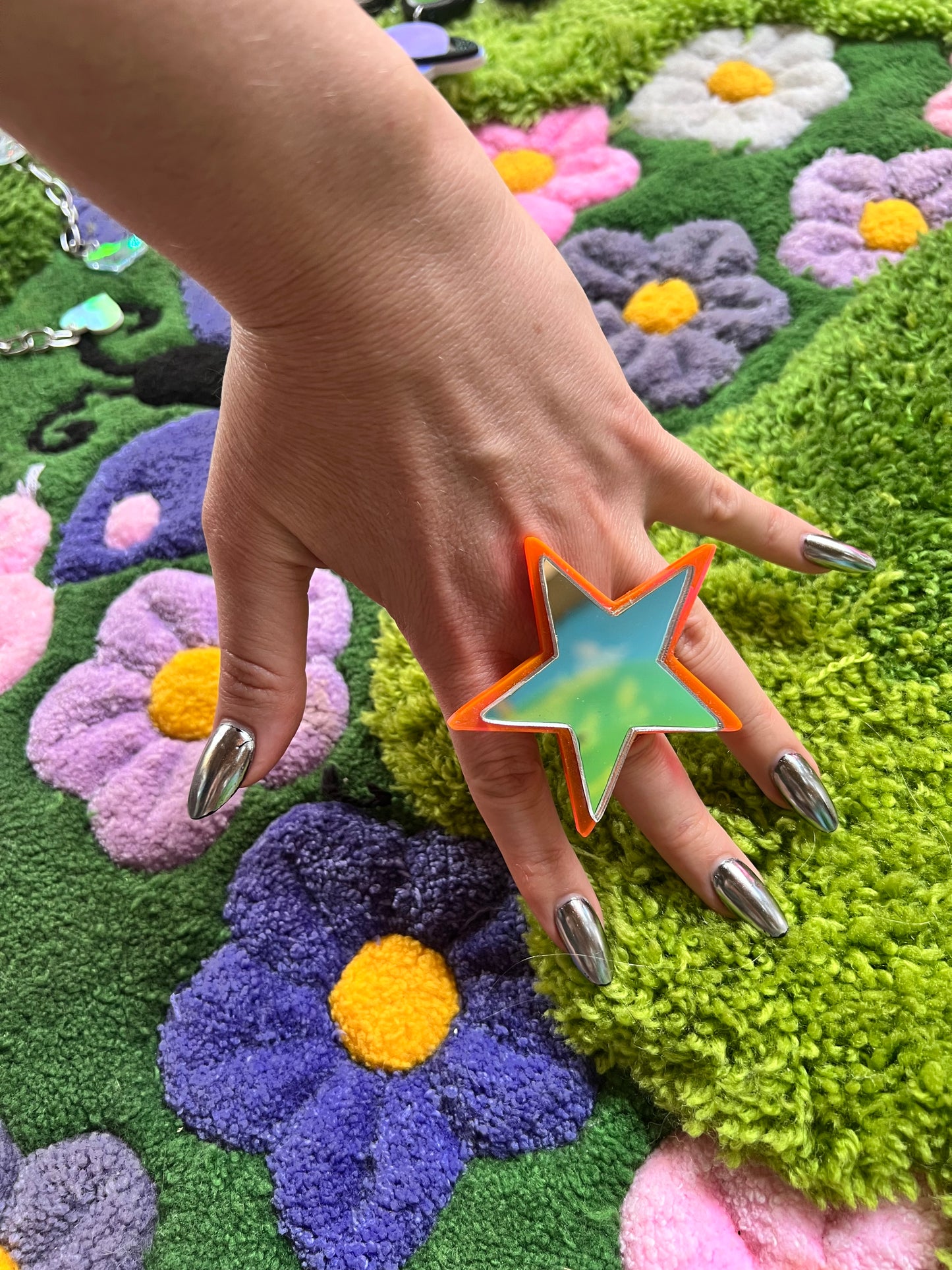 Neon Space Barbie 🩷⭐️🩷 Star Ring