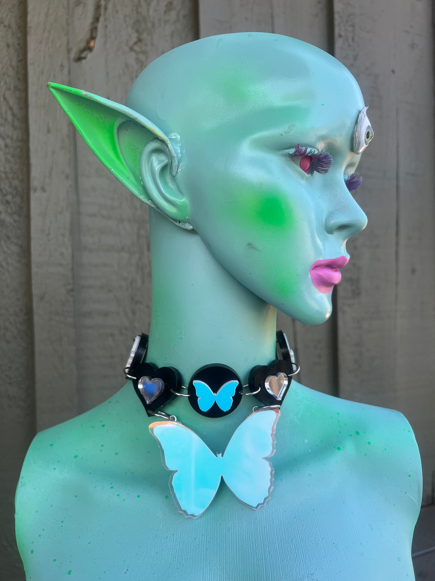 Gothic Fairy butterfly collar 🦋 choker (uv reactive)