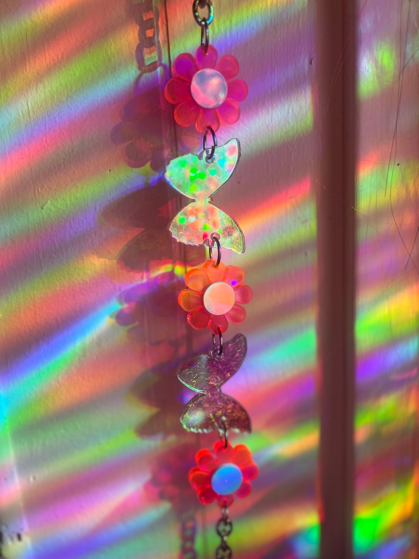 Barbie dreams Butterfly Neon pink Flower Choker