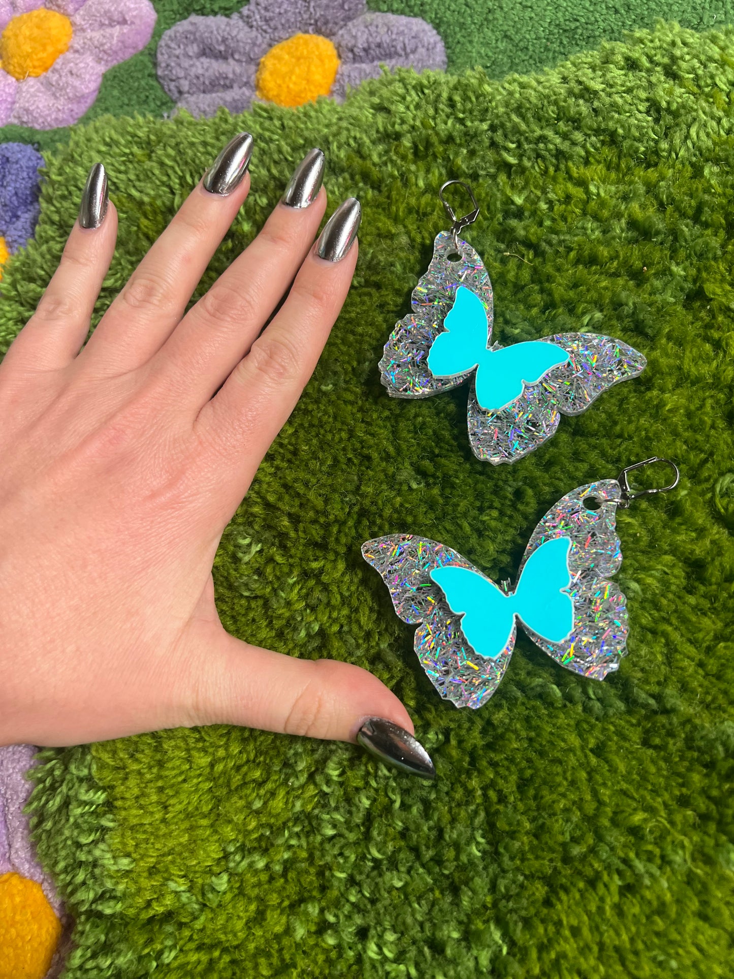 Holographic Dreams Butterfly Earrings 🦋