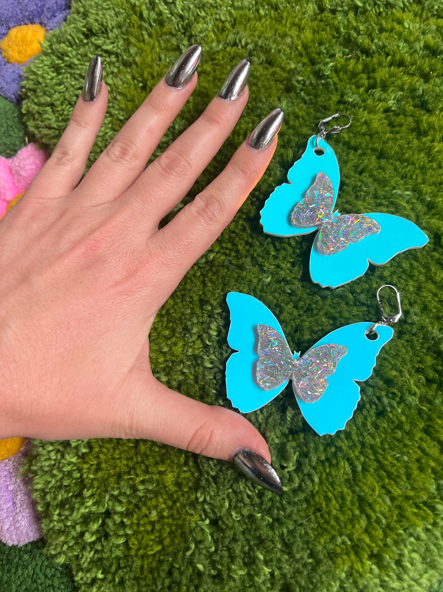 Holographic Dreams Butterfly Earrings 🦋