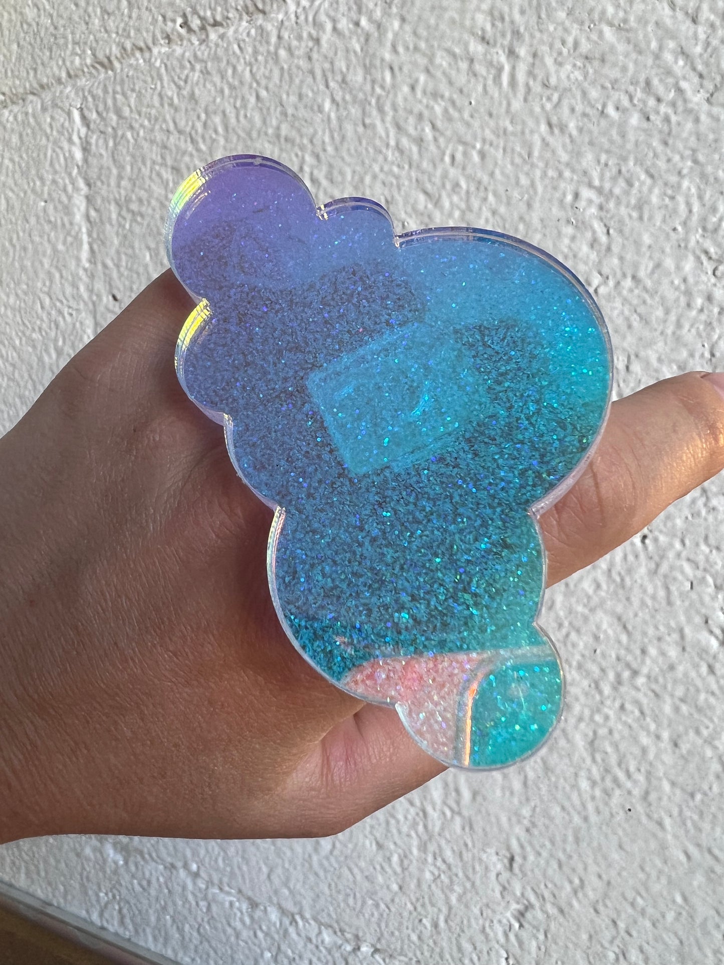 Holographic Cloud Glitter Ring