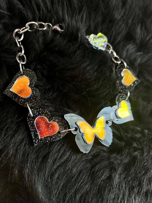 Gothic Butterfly love Choker