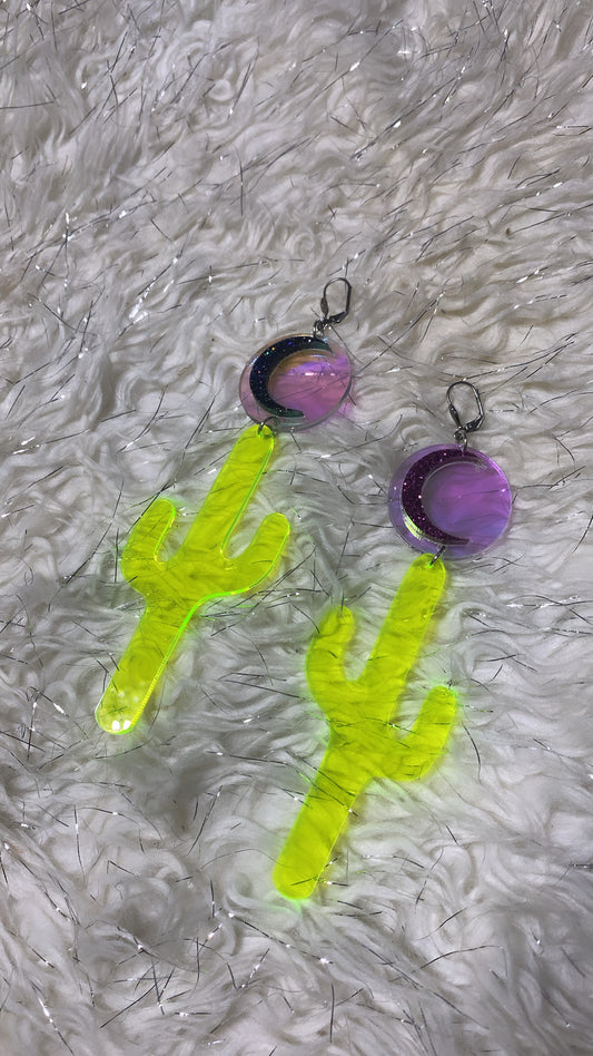 Neon Desert Luna Earrings