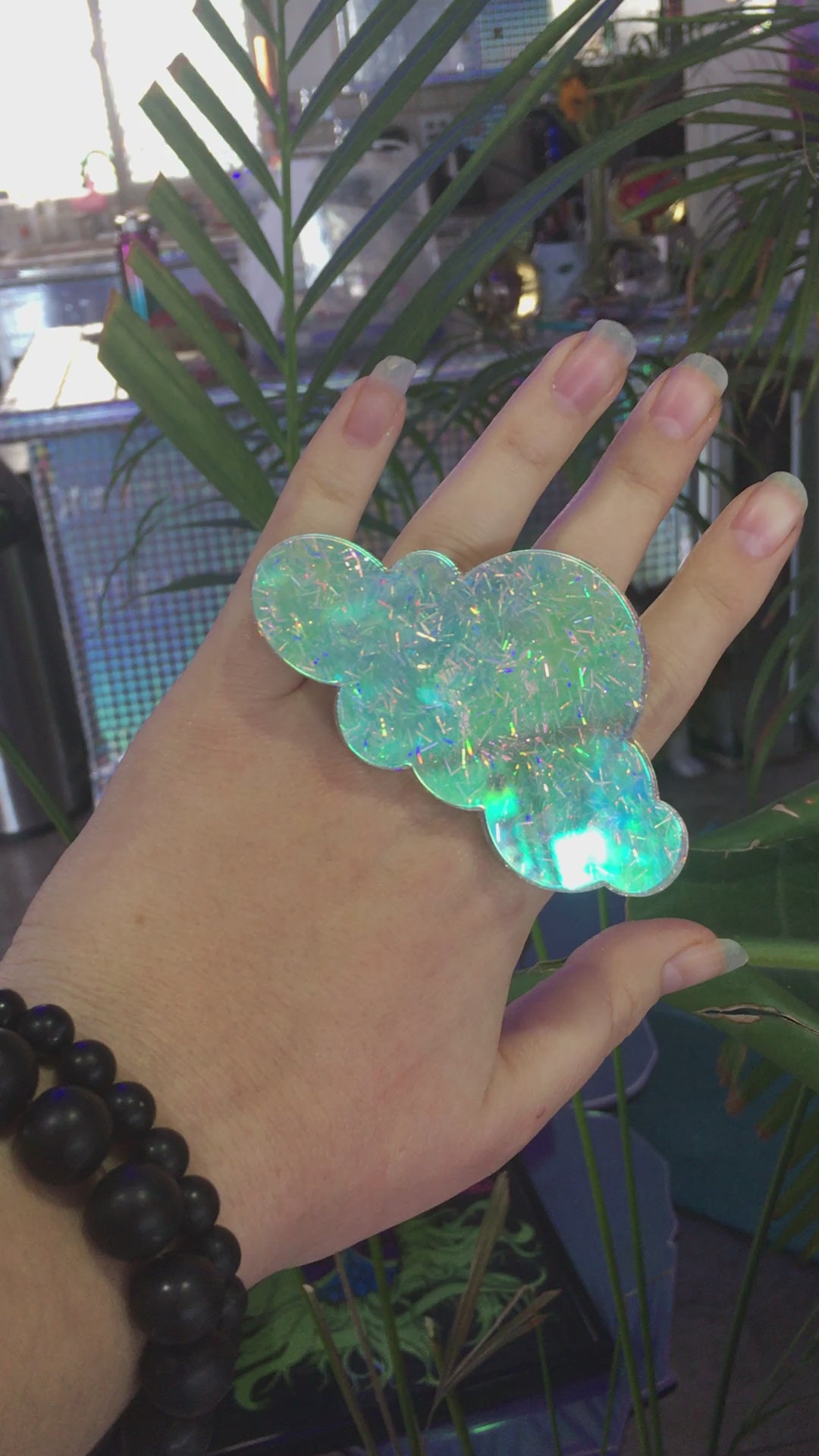 Holographic Cloud Glitter Ring – marinafini