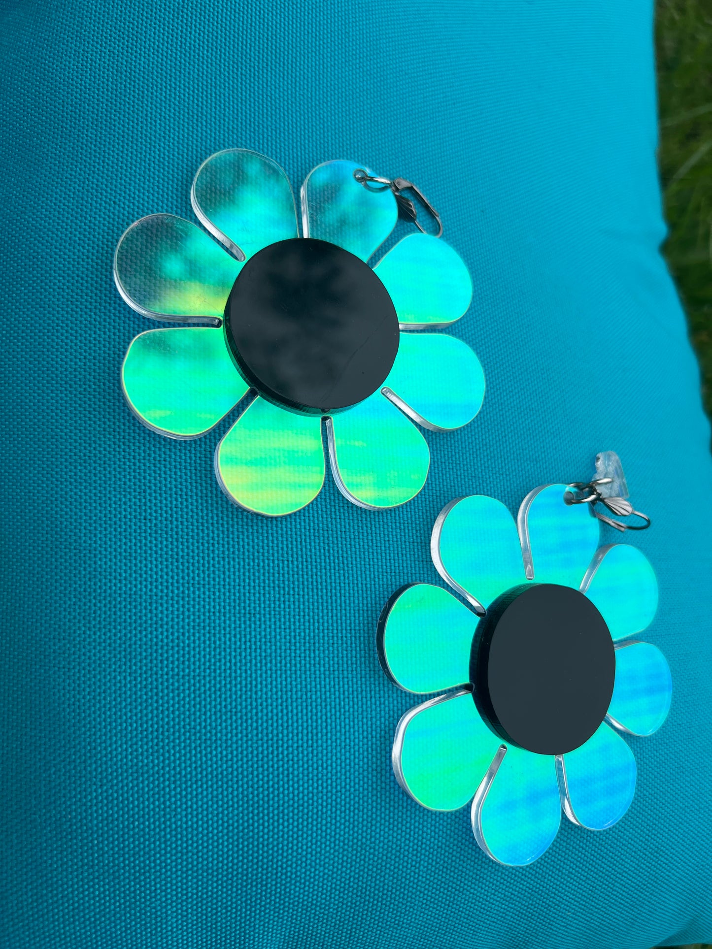 Holographic Flower Power Earrings