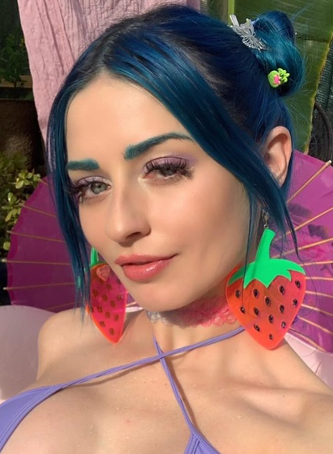 Neon Strawberry Earrings