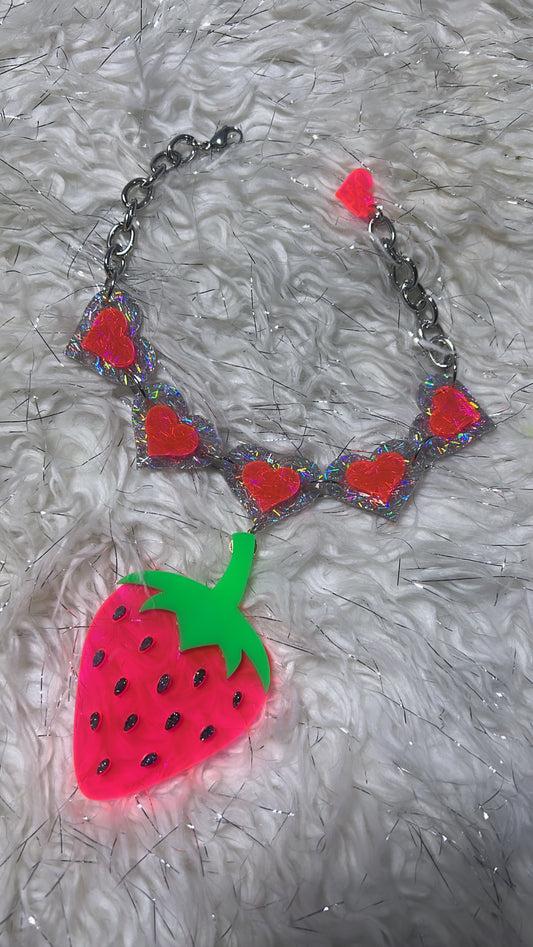 Strawberry fields choker