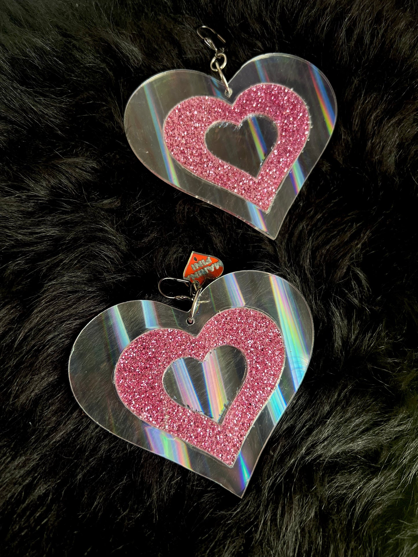 Rainbow  Heart Love Earrings