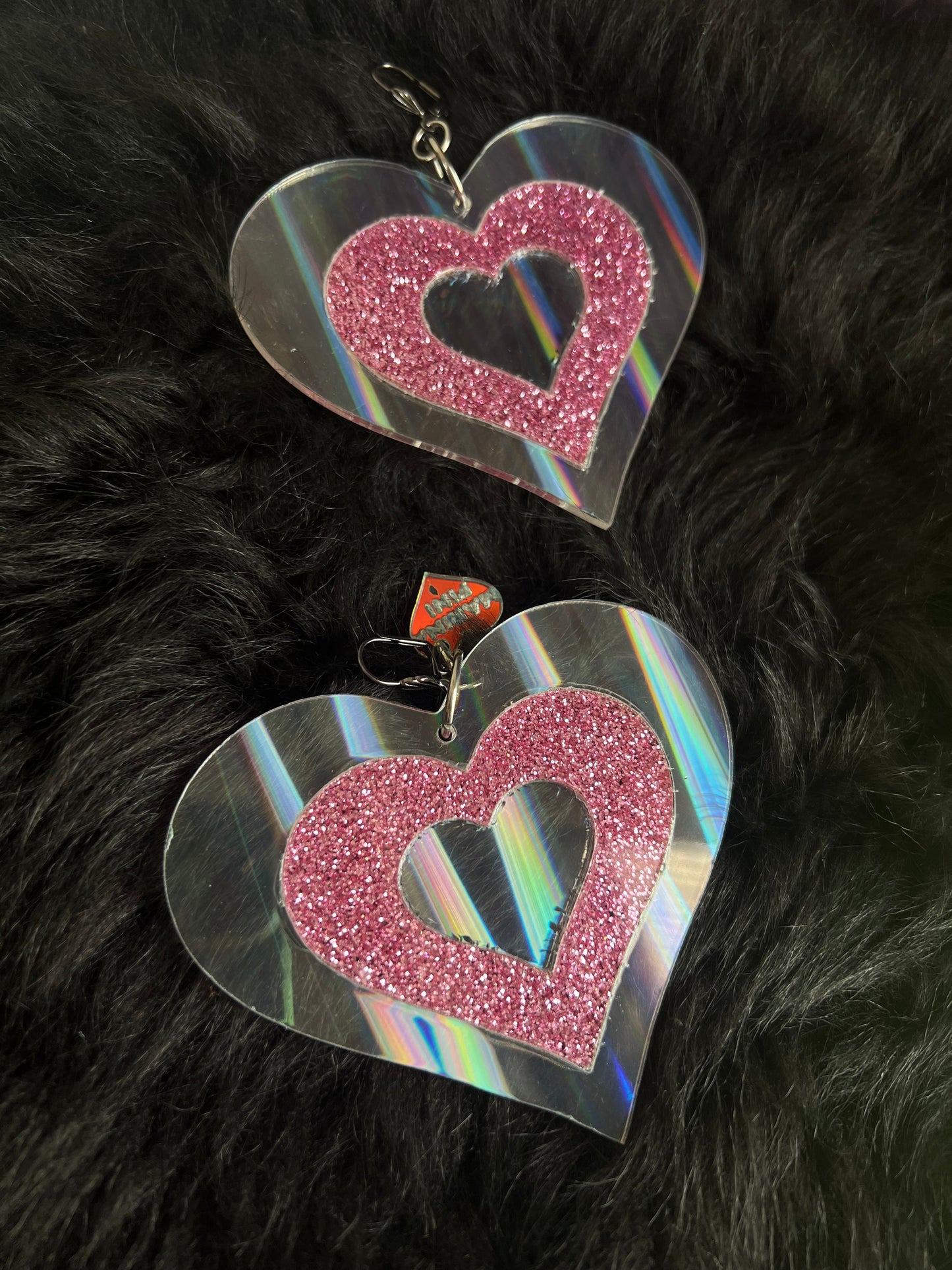 Rainbow  Heart Love Earrings