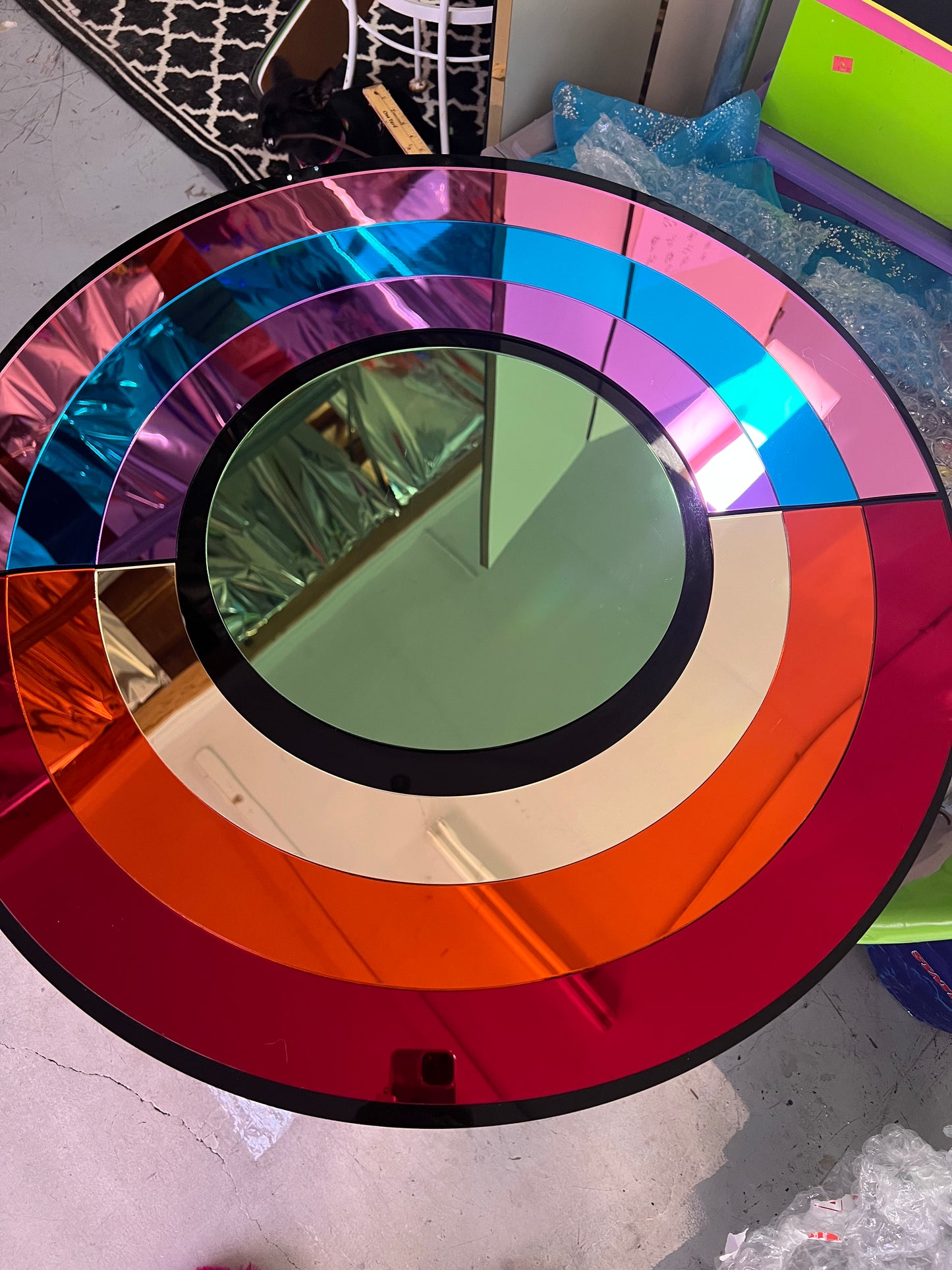 Rainbow wheel mirror