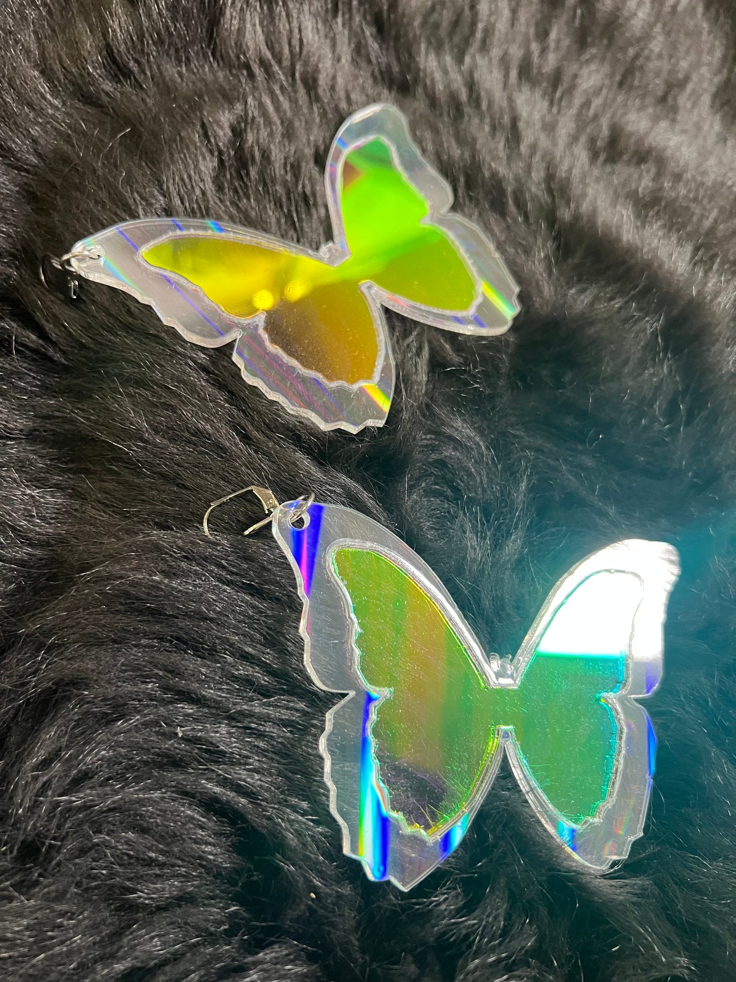 Rainbow holographic dreams Butterfly Earrings