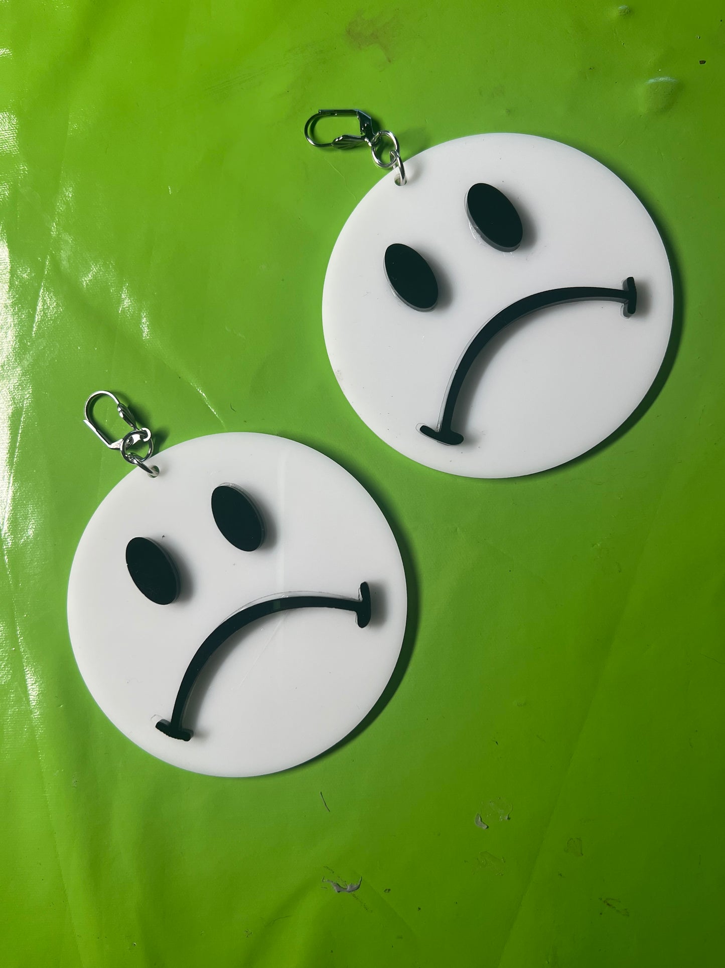 Happy Sad Smiley Face Earrings